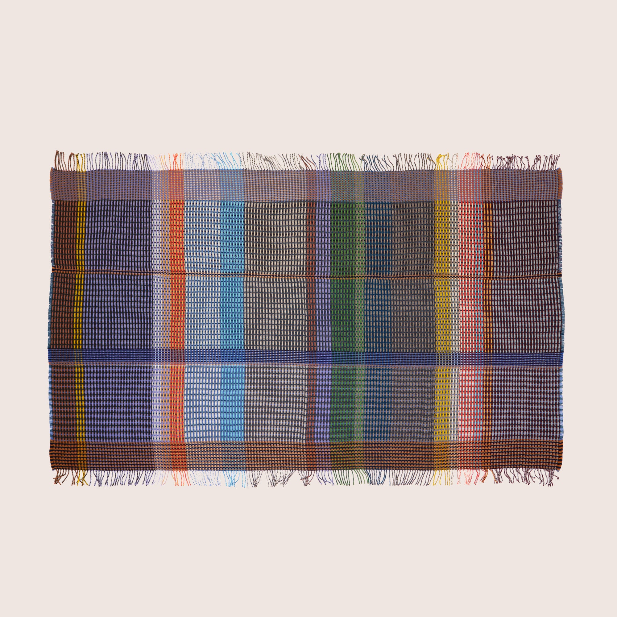 Goodee-Wallace Sewell-Lambswool Basket Throw - Small - Color - Seacole
