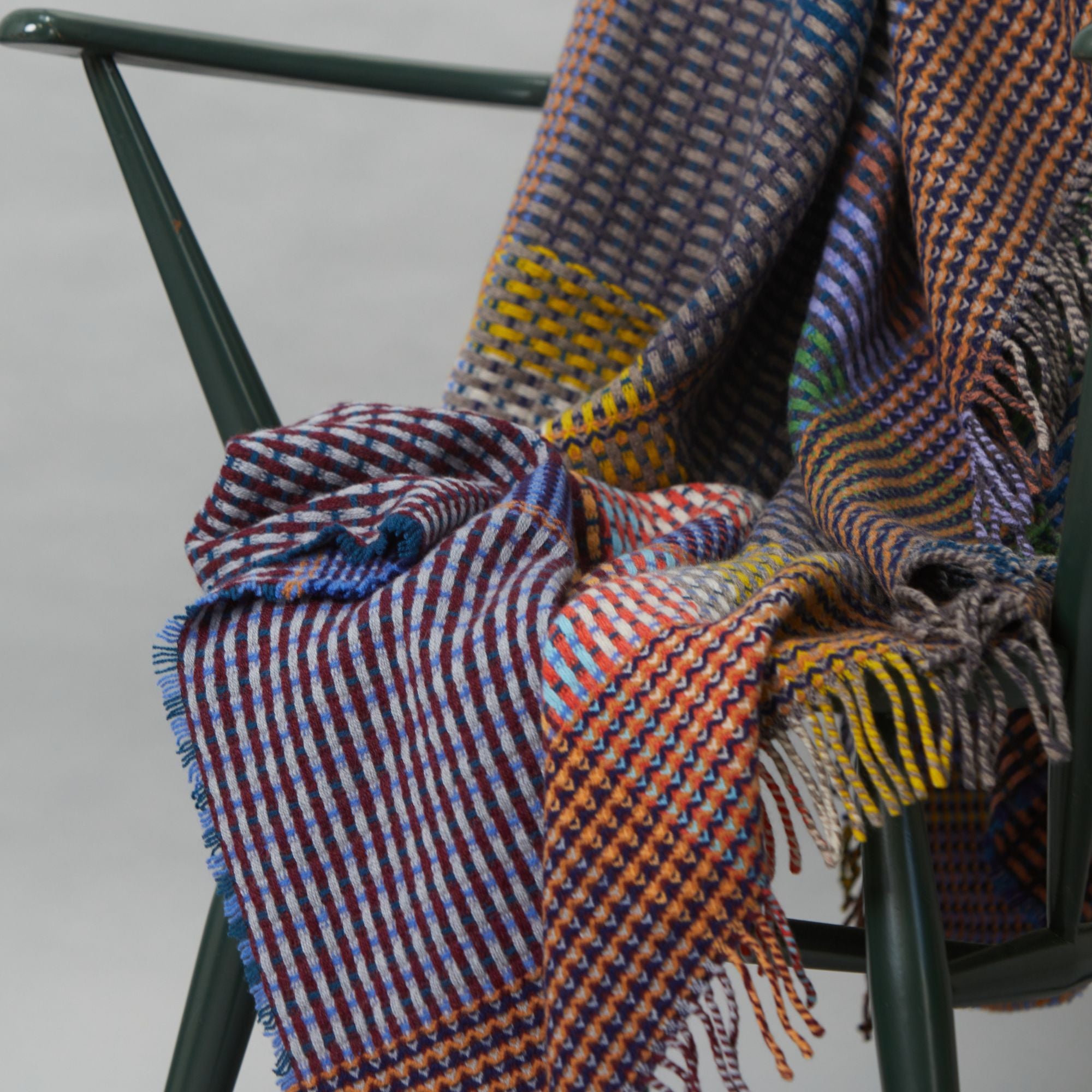 Goodee-Wallace Sewell-Lambswool Basket Throw - Small - Color - Seacole