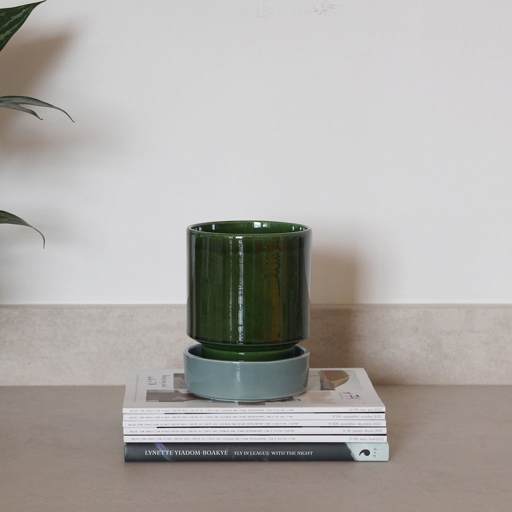 Goodee-Bergs Potter-Hoff Planter 14 - Color - Emerald Glazed