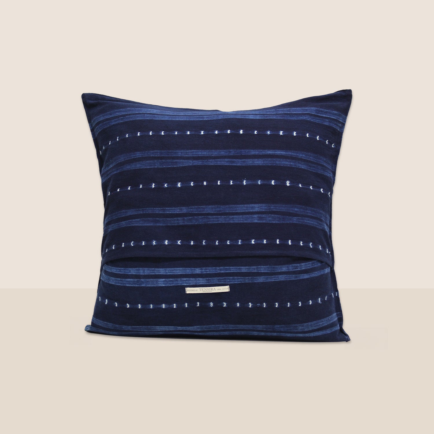 Goodee-Tensira-Square Cushion Cover - Color - Indigo Tie-Dye