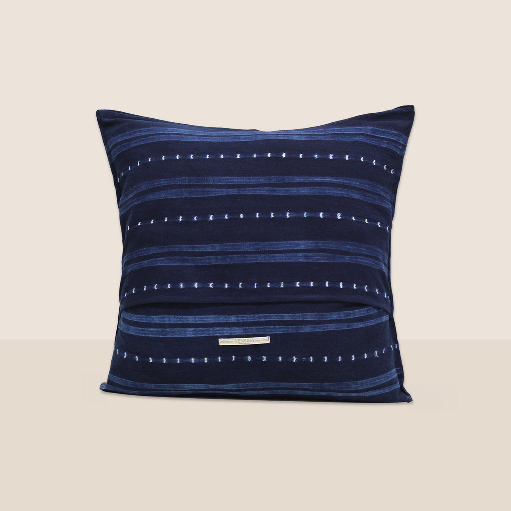 Goodee-Tensira-Square Cushion Cover - Color - Indigo Tie-Dye
