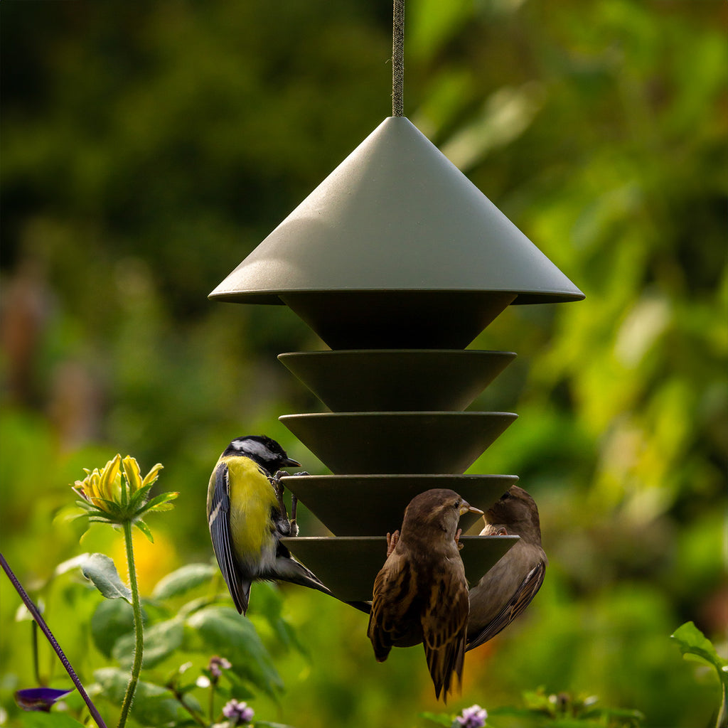 Goodee-Pidät-Silo Bird Feeder - Color - Camp Green