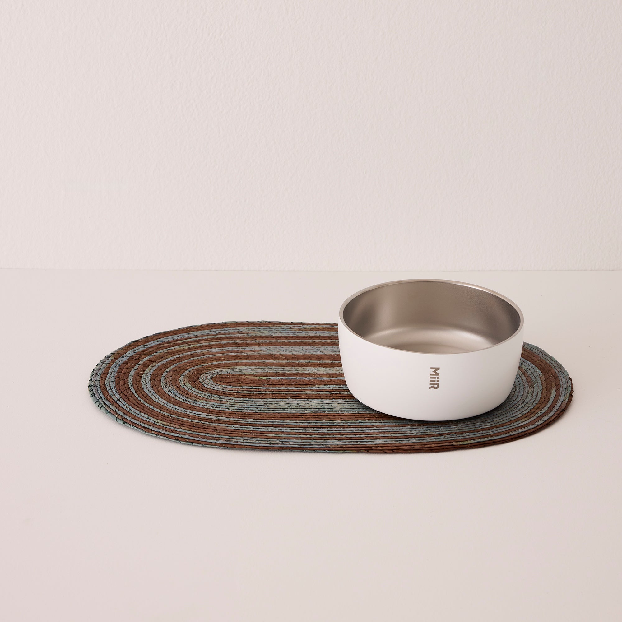 Goodee-Miir-Stainless Steel Dog Bowl - Color - White