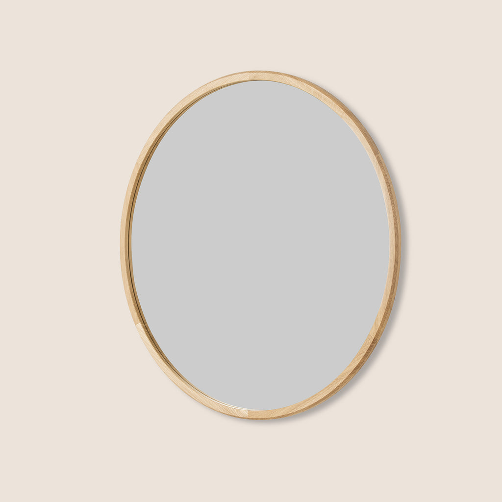 Goodee-Fredericia-Silhouette Round Mirror - Color - Oak Light Oiled