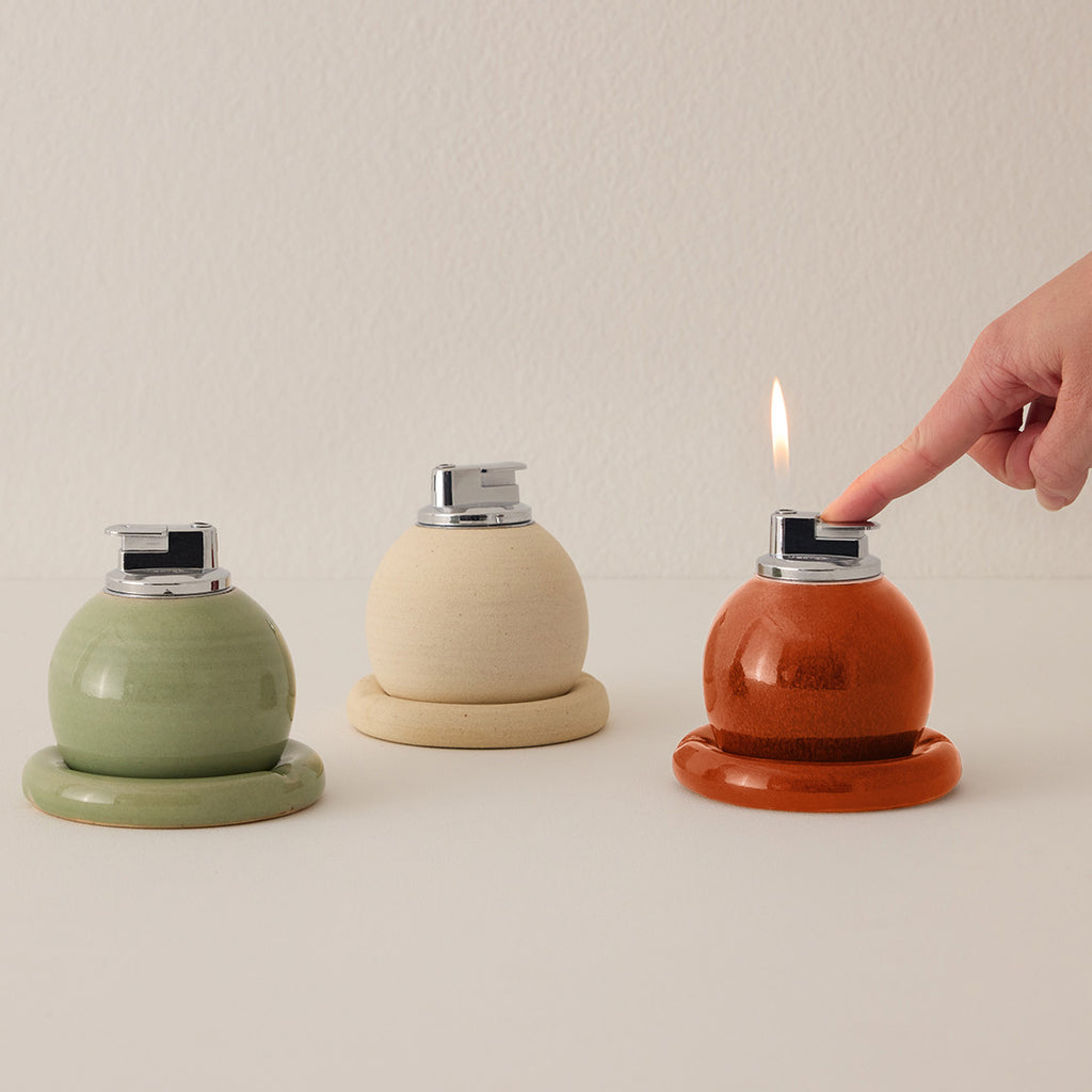 Goodee-Maison Ko x Olivia Snow Ceramics-Briquet en galets - Exclusif - Couleur - Rouille