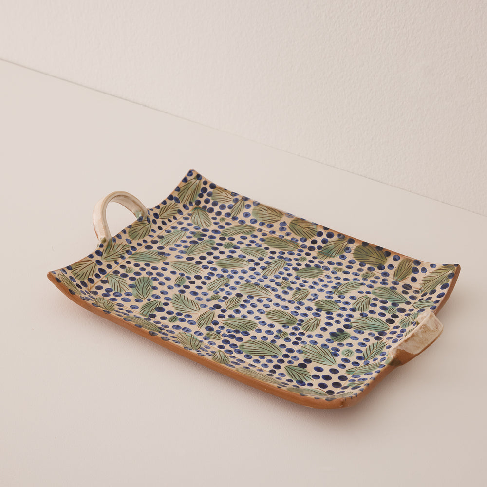 Dotty Leaves Tray