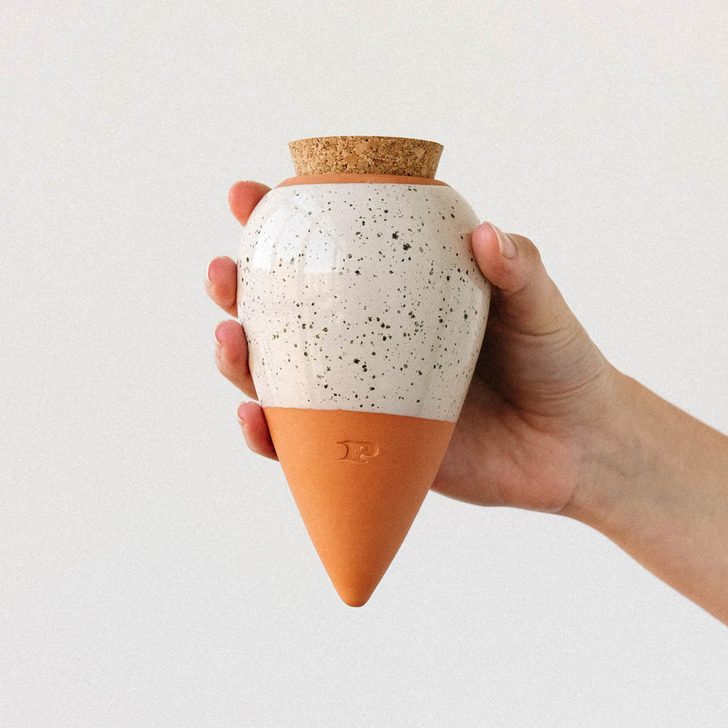 Goodee Pot autarcique - Glaze - Color - Speckled White