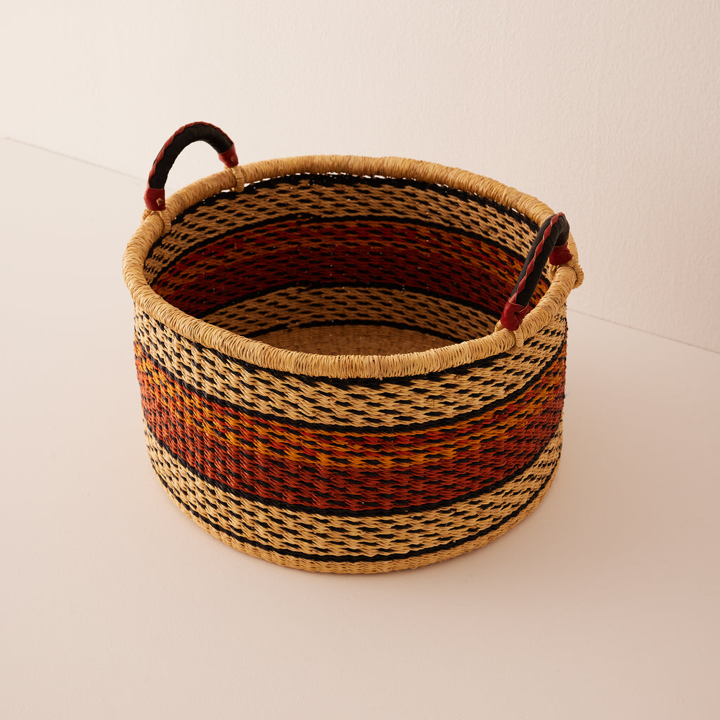 Goodee-Baba Tree-Short Basket (Small) - Color - Orange Stripes