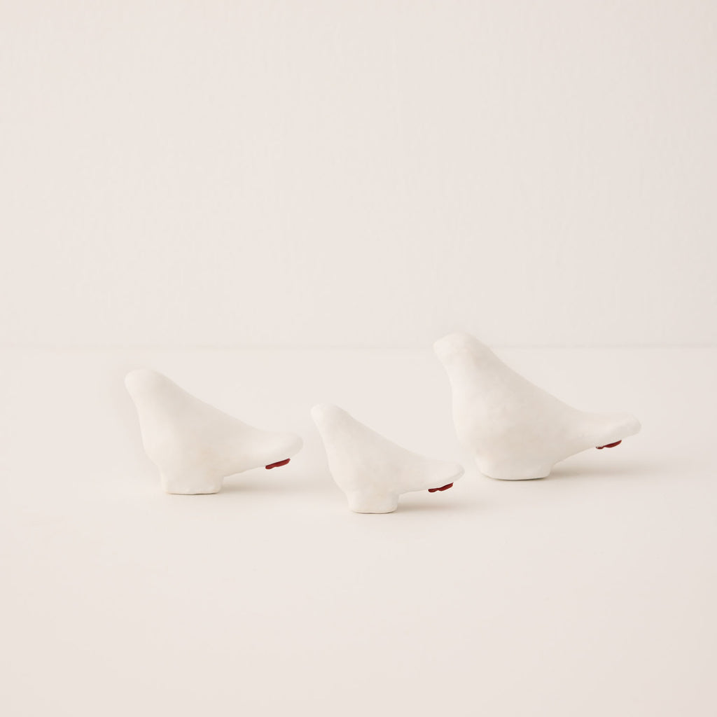 Goodee-Tinja-Set of 3 Birds - Color - White