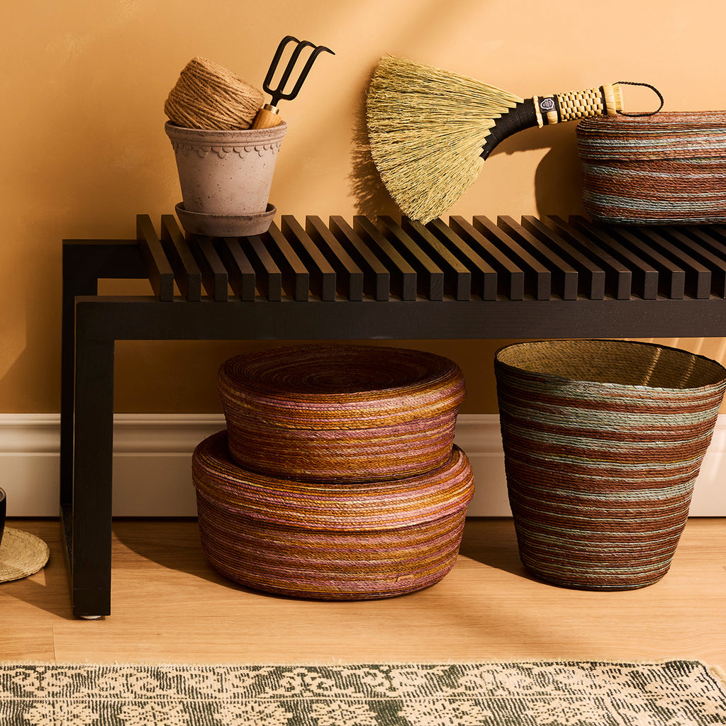 Goodee-Makaua-Conical Basket - Color - Zebra Miel