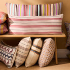 Goodee-Tensira-Kapok Lumbar Cushion - Color - Red & Black Stripe