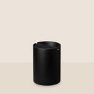 Goodee-Saito Wood-Wooden Waste Basket with Lid - Small - Color - Black Ayous