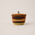 Goodee-Baba Tree-Small Banasco Basket With Lid - Color - Brown & Orange