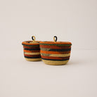 Goodee-Baba Tree-Small Banasco Basket With Lid - Color - Brown & Orange