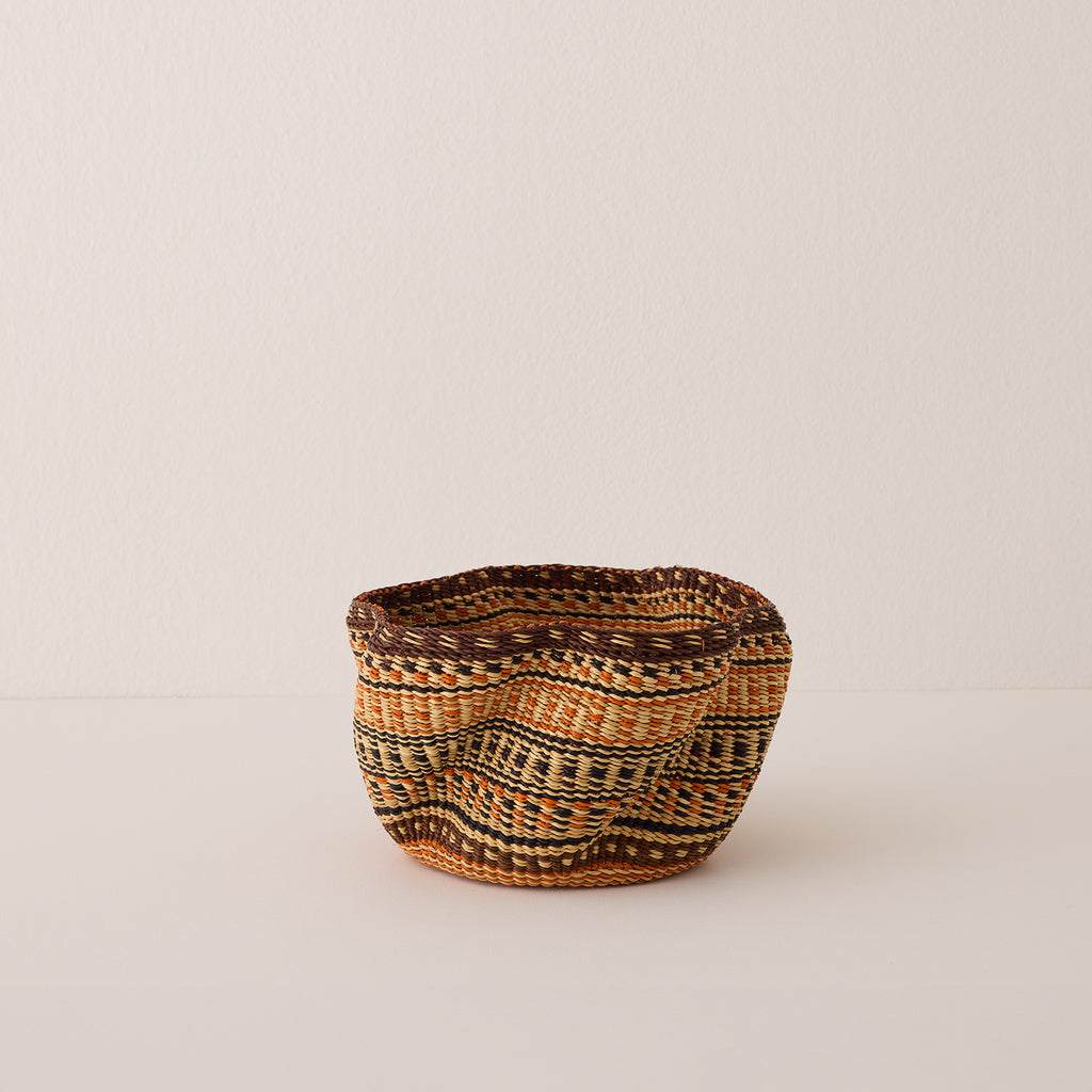 Goodee-Baba Tree-Tiny Pakurigo Basket - Color - Gold, Natural, & Rust