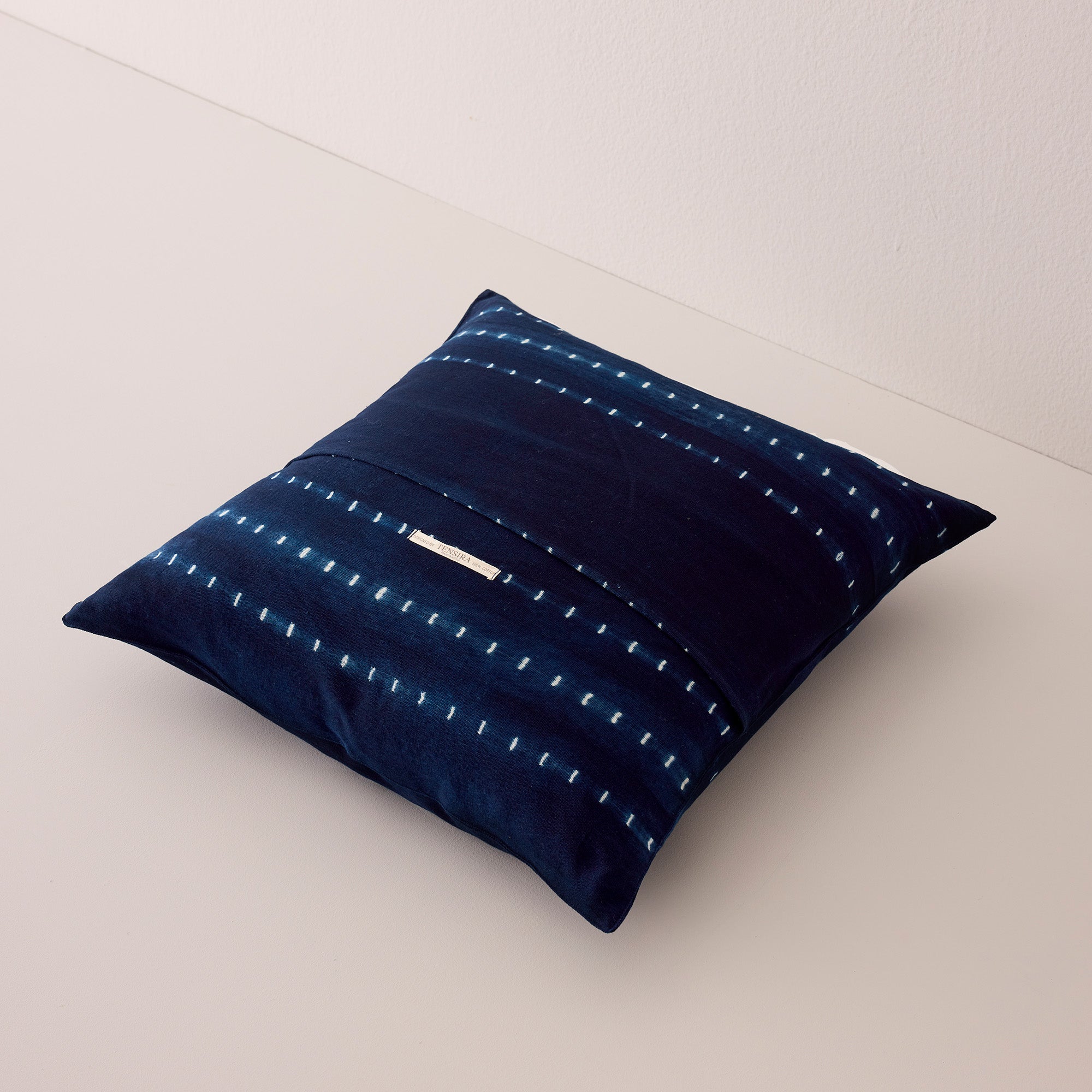 Goodee-Tensira-Cotton Cushion Cover - Color - Dotted Indigo Tie-Dye