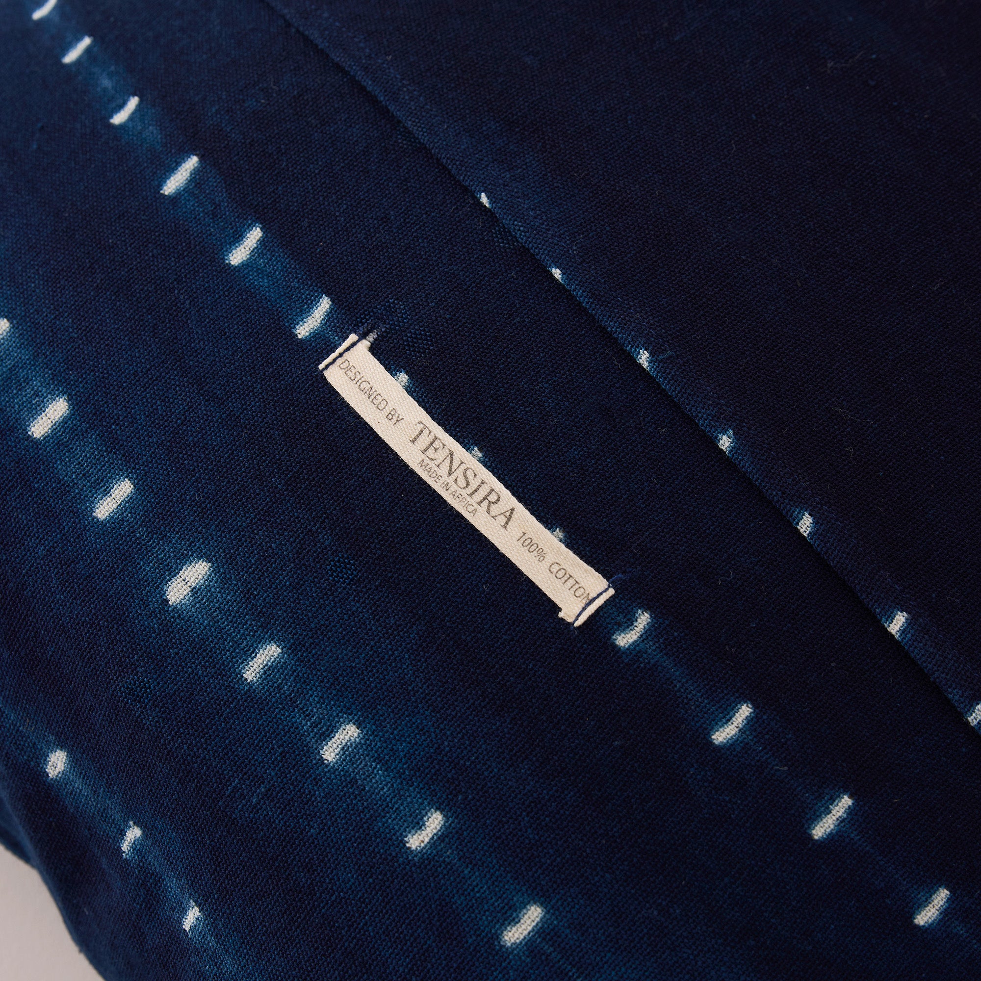 Goodee-Tensira-Cotton Cushion Cover - Color - Dotted Indigo Tie-Dye