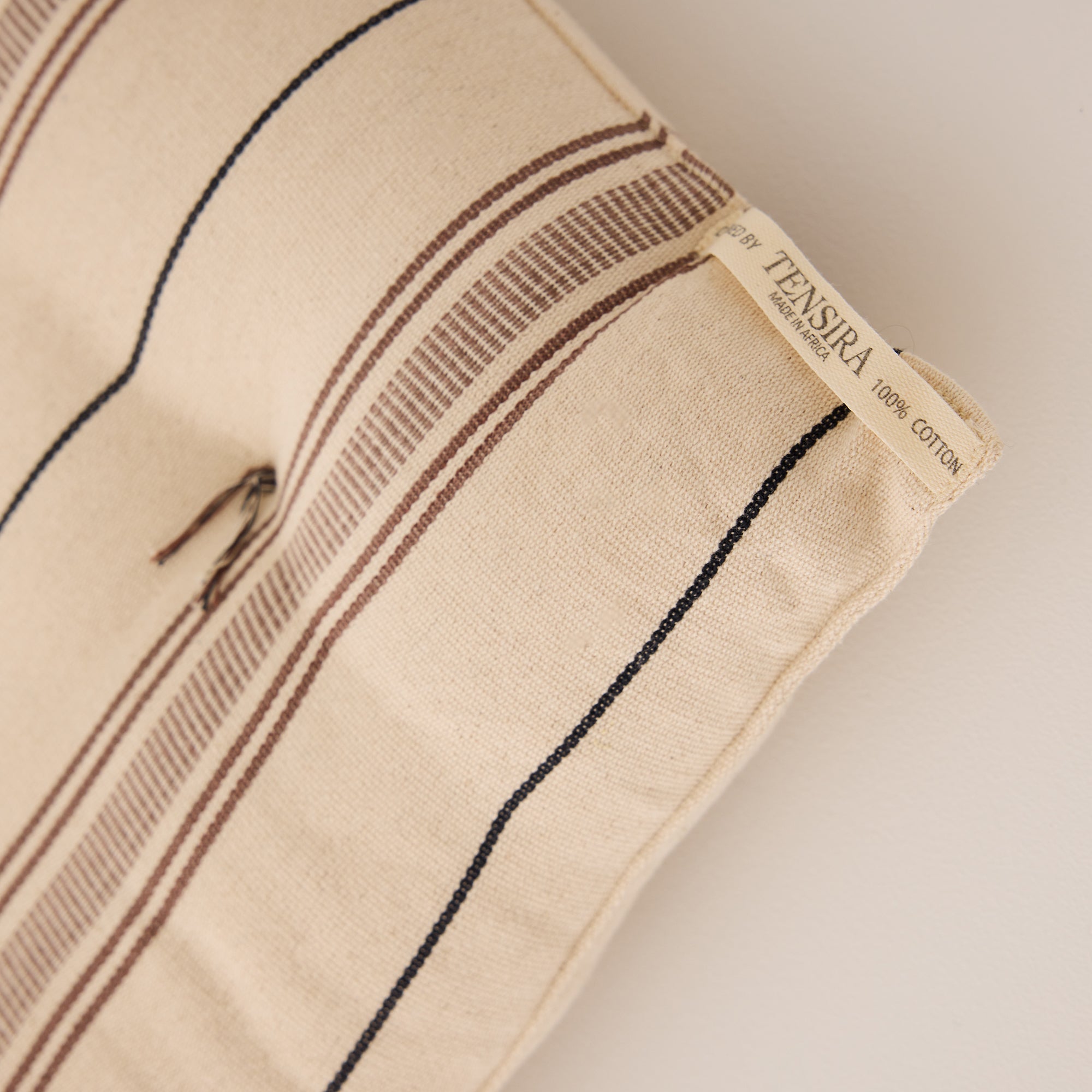 Goodee-Tensira-Chair Cushion - Color - Chocolate Brown & Black Stripe