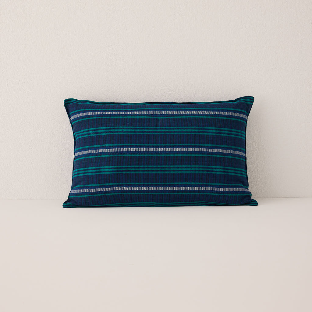 Goodee-Coussin lombaire Tensira - Couleur - Tartan vert et bleu marine