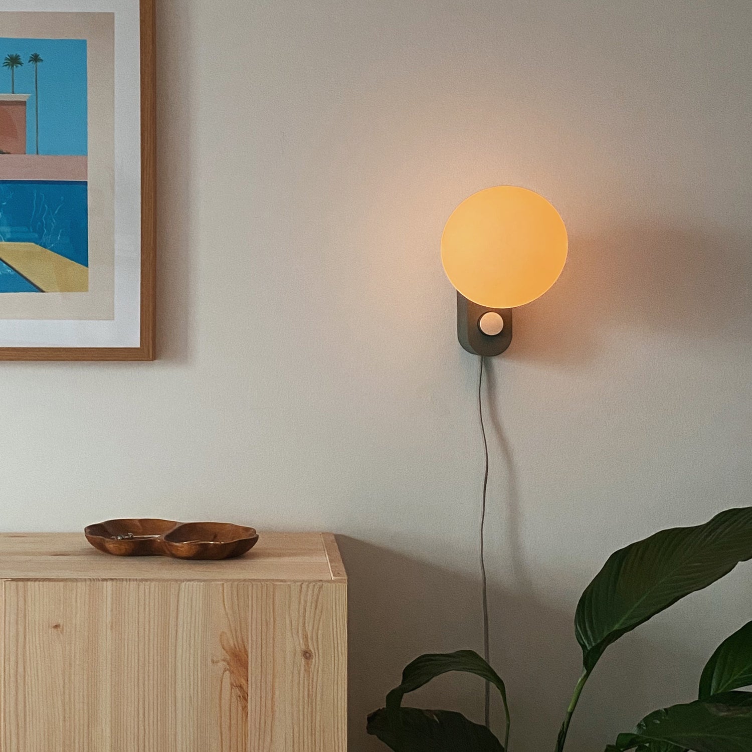 Goodee-Tala Alumina Table Lamp with Sphere IV - Color - Sage