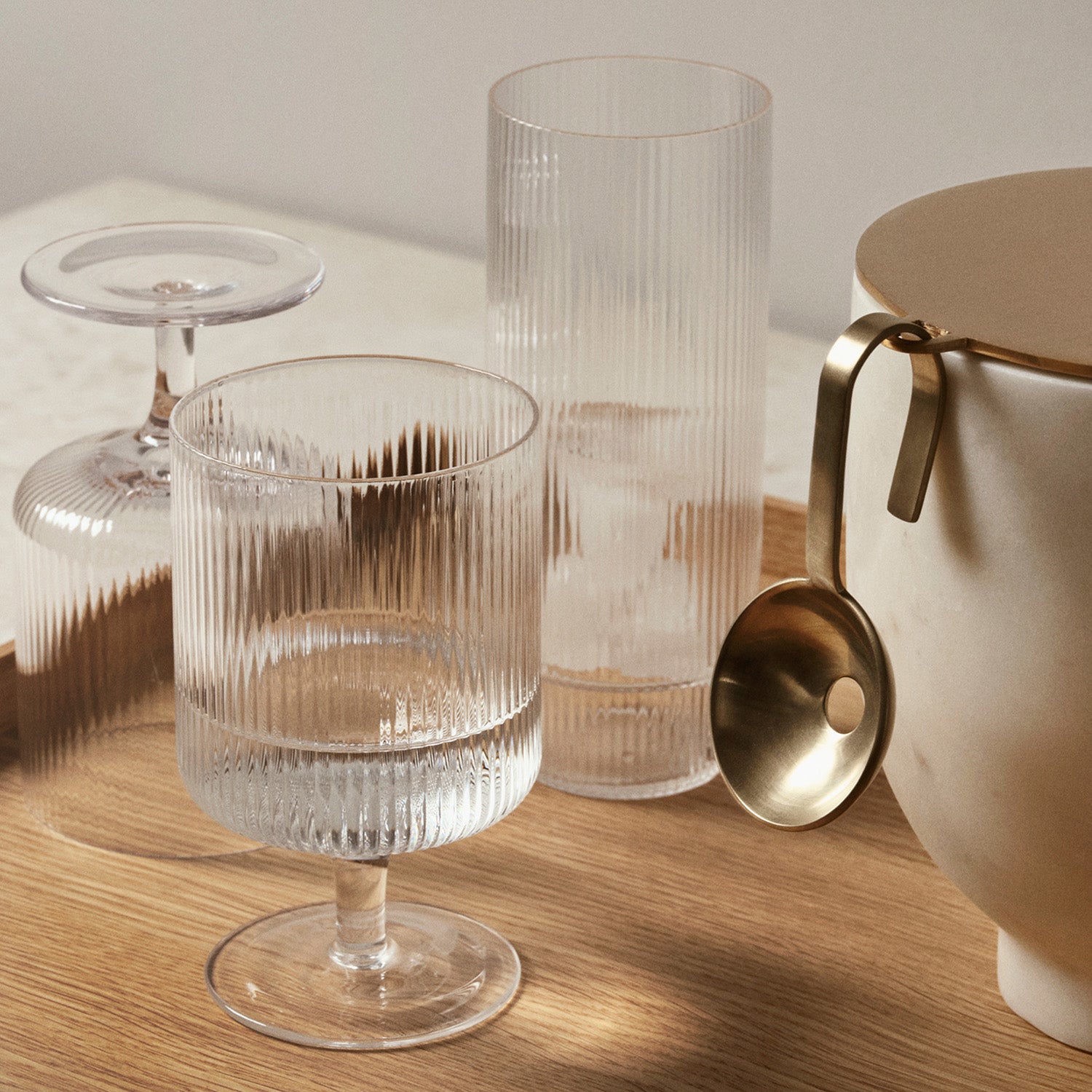 Ferm Living - Ripple Wine Glasses Set of 2 Clear