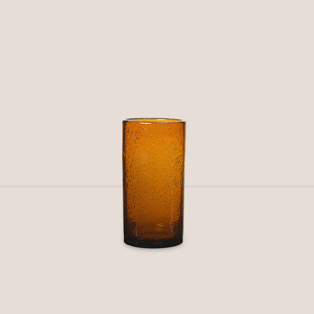 Goodee-Ferm Living-Oli Water Glass - Tall - Color - Amber