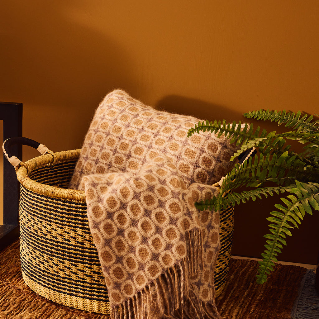 Goodee-Baba Tree-Short Basket (Medium) - Color - Black & Natural