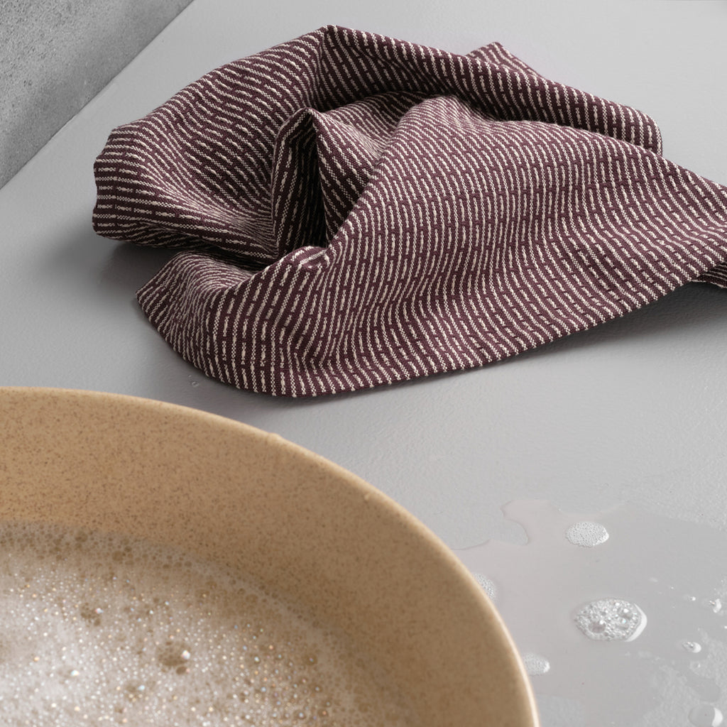 Goodee-The Organic Company-Kitchen Cloth - Color - Maroon Stone