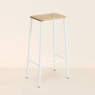Goodee-Frama-Adam Stool - Size - H76 - Color - Oak & Warm White