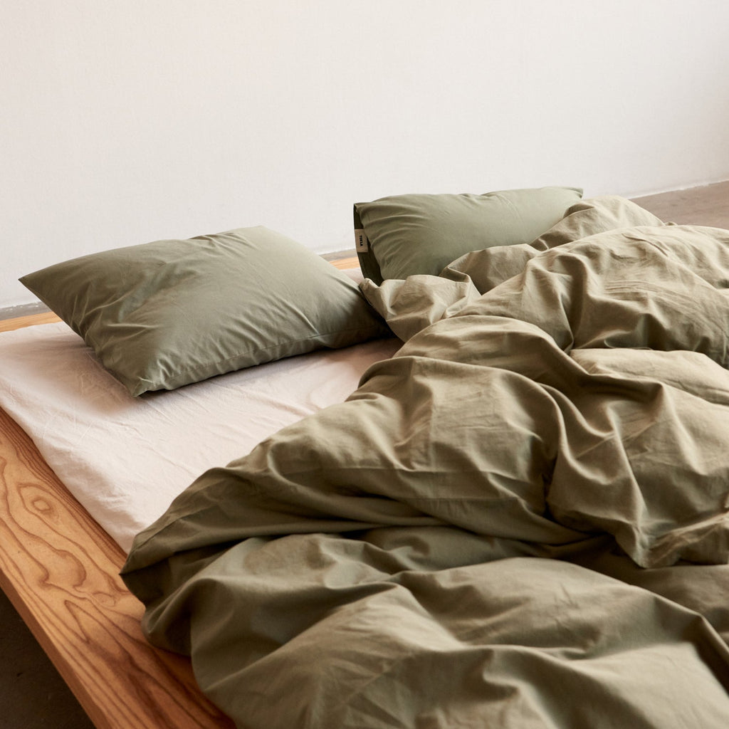 Goodee-Tekla-Couverture de lit - Couleur - Vert olive