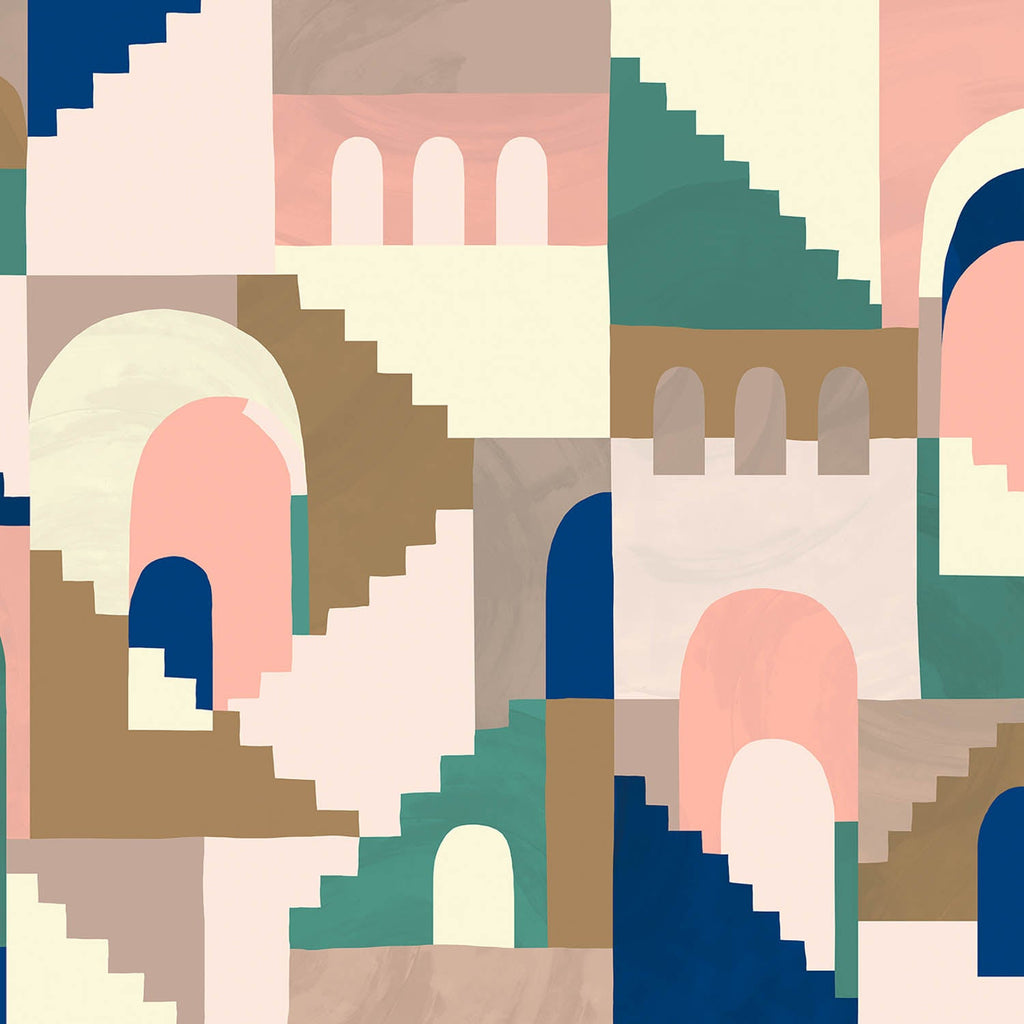 Goodee-Coordonné Wallpaper-Architopie - Color - Nude