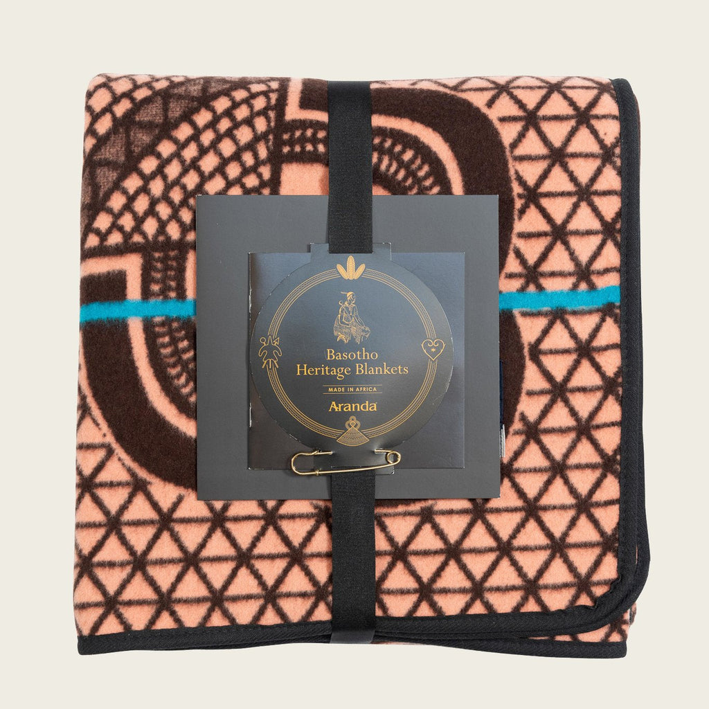 Goodee-Basotho Heritage Blankets-Kharetsa Blanket - Color - Salmon