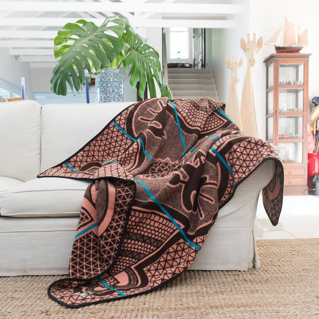 Goodee-Basotho Heritage Blankets-Kharetsa Blanket - Color - Salmon