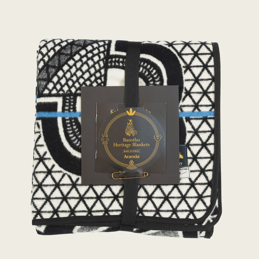 Goodee-Basotho Heritage Blankets-Kharetsa Blanket - Color - Cobalt