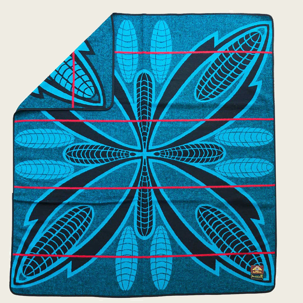 Goodee-Basotho Heritage Blankets-Seanamarena Poone Blanket - Color - Black & Peacock