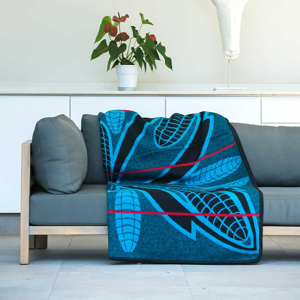 Goodee-Basotho Heritage Blankets-Seanamarena Poone Blanket - Color - Black & Peacock