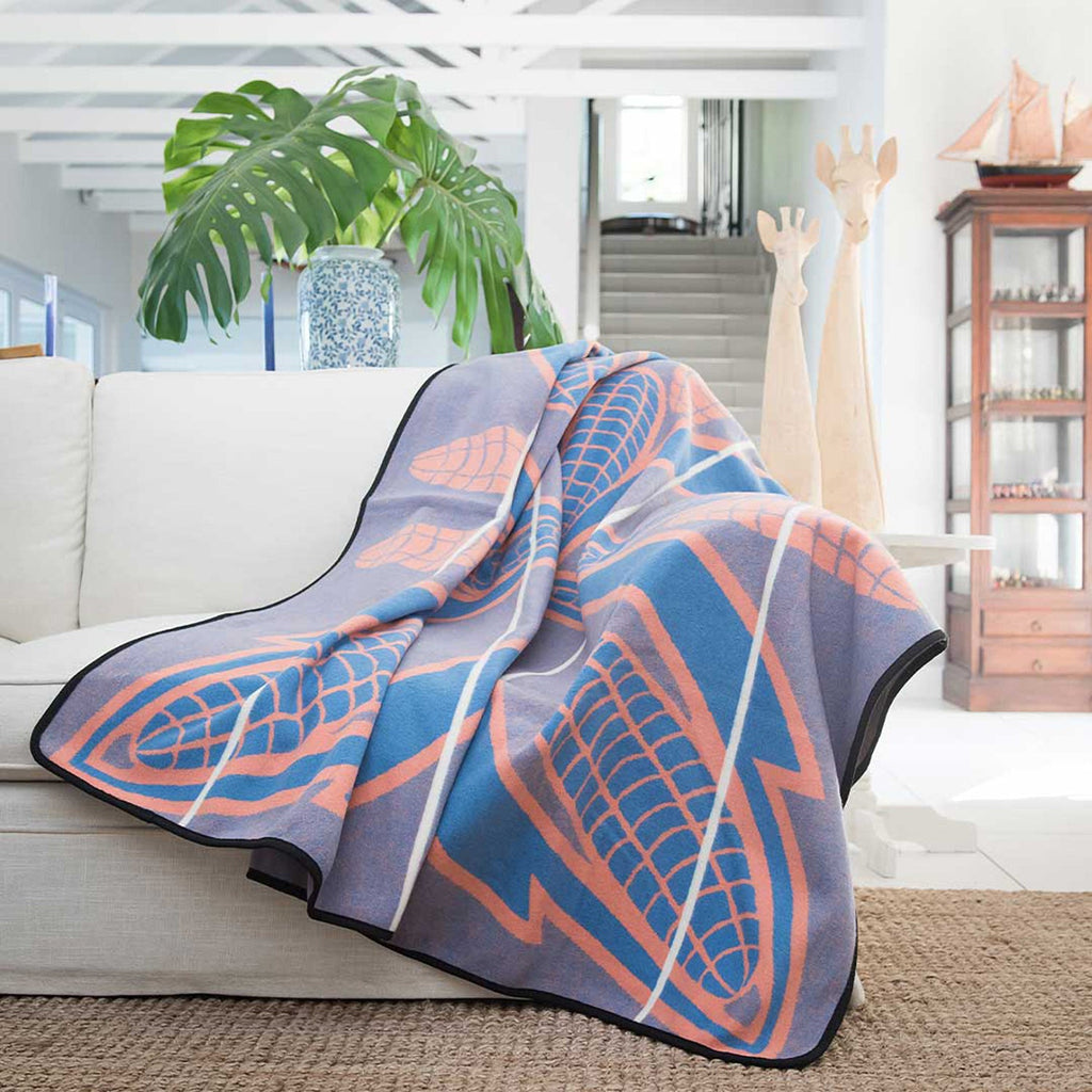 Goodee-Basotho Heritage Blankets-Seanamarena Poone Blanket - Color - Cobalt & Yolk