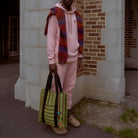 Goodee-Goodee-EFI Bassi Market Tote - Color - Green & Mimosa Stripe