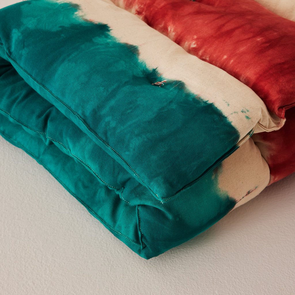 Goodee-Tensira-Kapok Mattress Rectangular - Color - Forest Tie-Dye