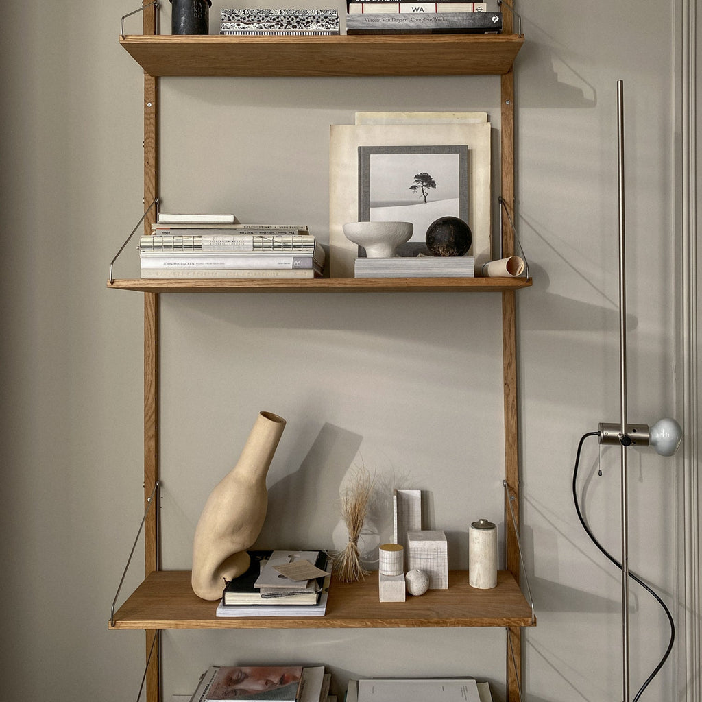 Goodee-Frama-Shelf Library Natural | Single Section - Size - 5 Shelves  