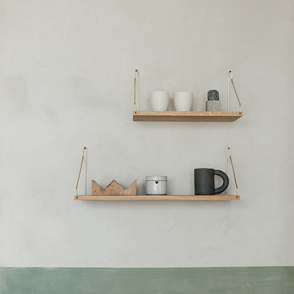 Goodee-Frama-Shelf Natural - Size - D20 W40 - Color - Brass