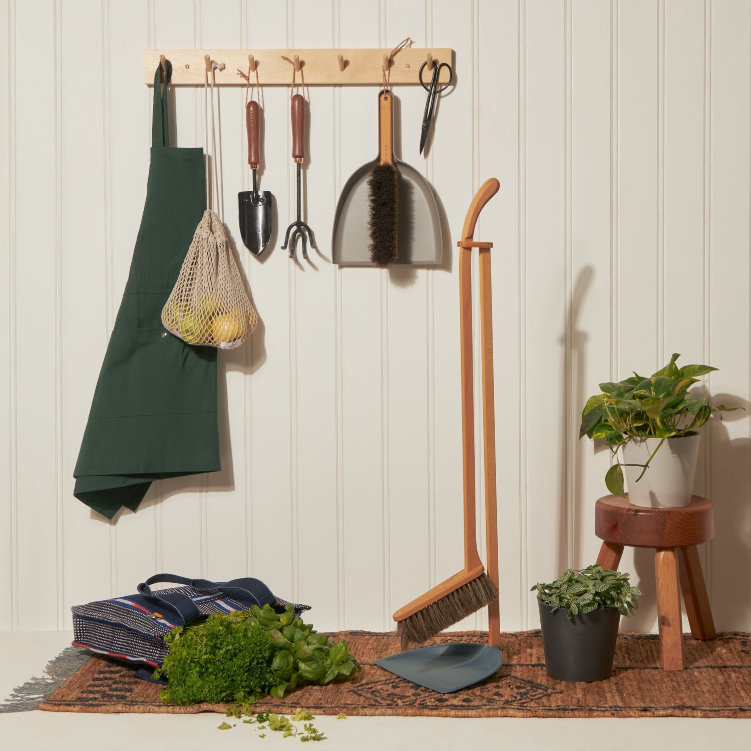 Iris Hantverk Birch Wall Rack - 4 Hook Design