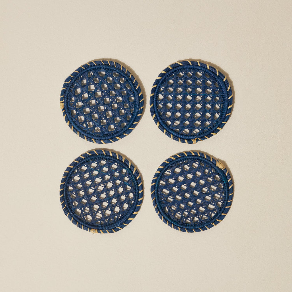 Goodee-Jipi-Jipi Makana Coasters, set of 4 - Color - Natural & Navy