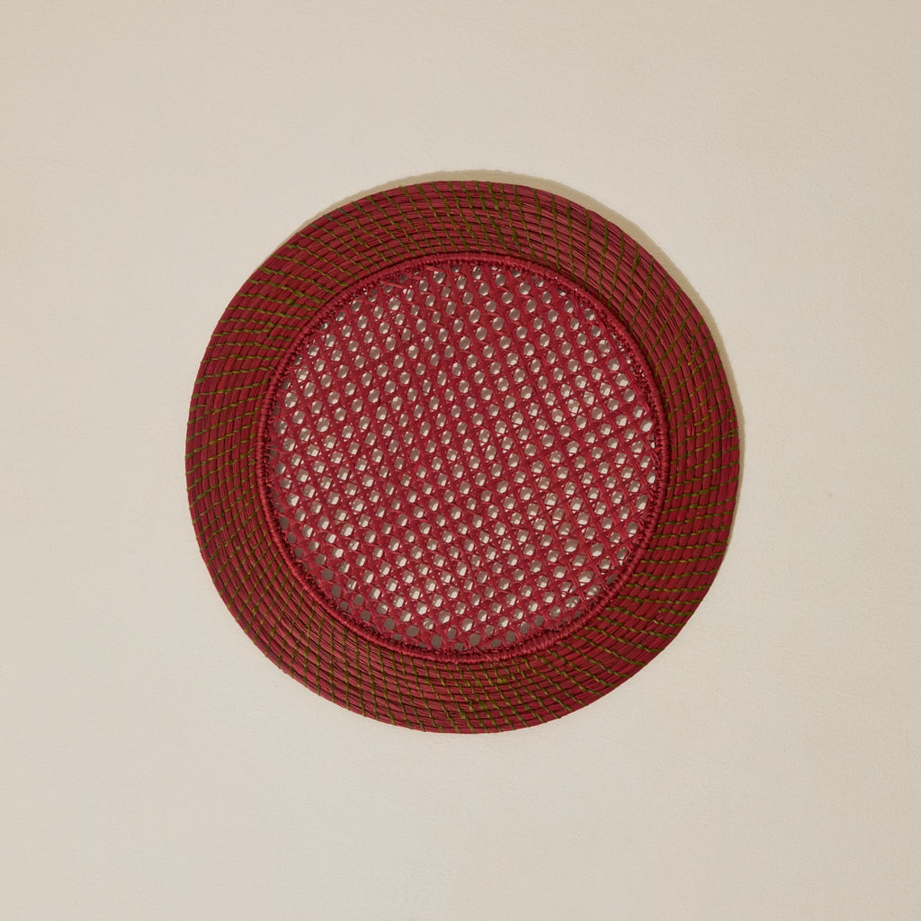 Goodee-Jipi-Jipi Makana Mats, set of 4 - Color - Garnet & Green