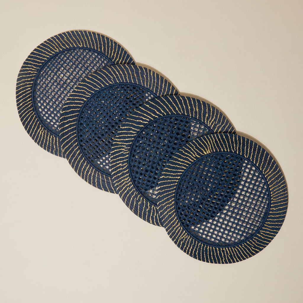 Goodee-Jipi-Jipi Makana Mats, set of 4 - Color - Natural & Navy