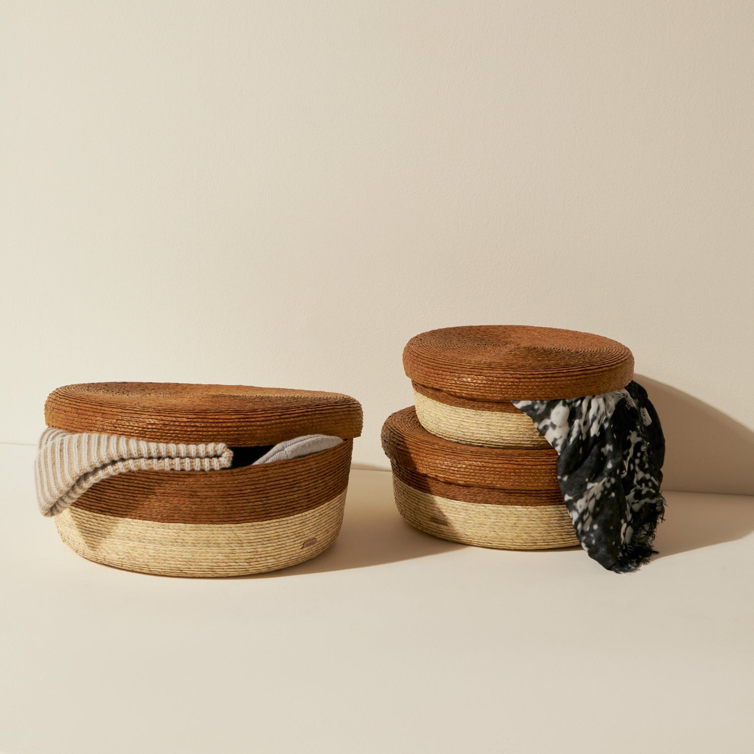 Goodee-Makaua-Short Storage Basket - Color - Trigo