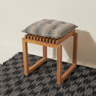 Goodee-Tensira-Chair Cushion - Color - Black & Off-White Tartan