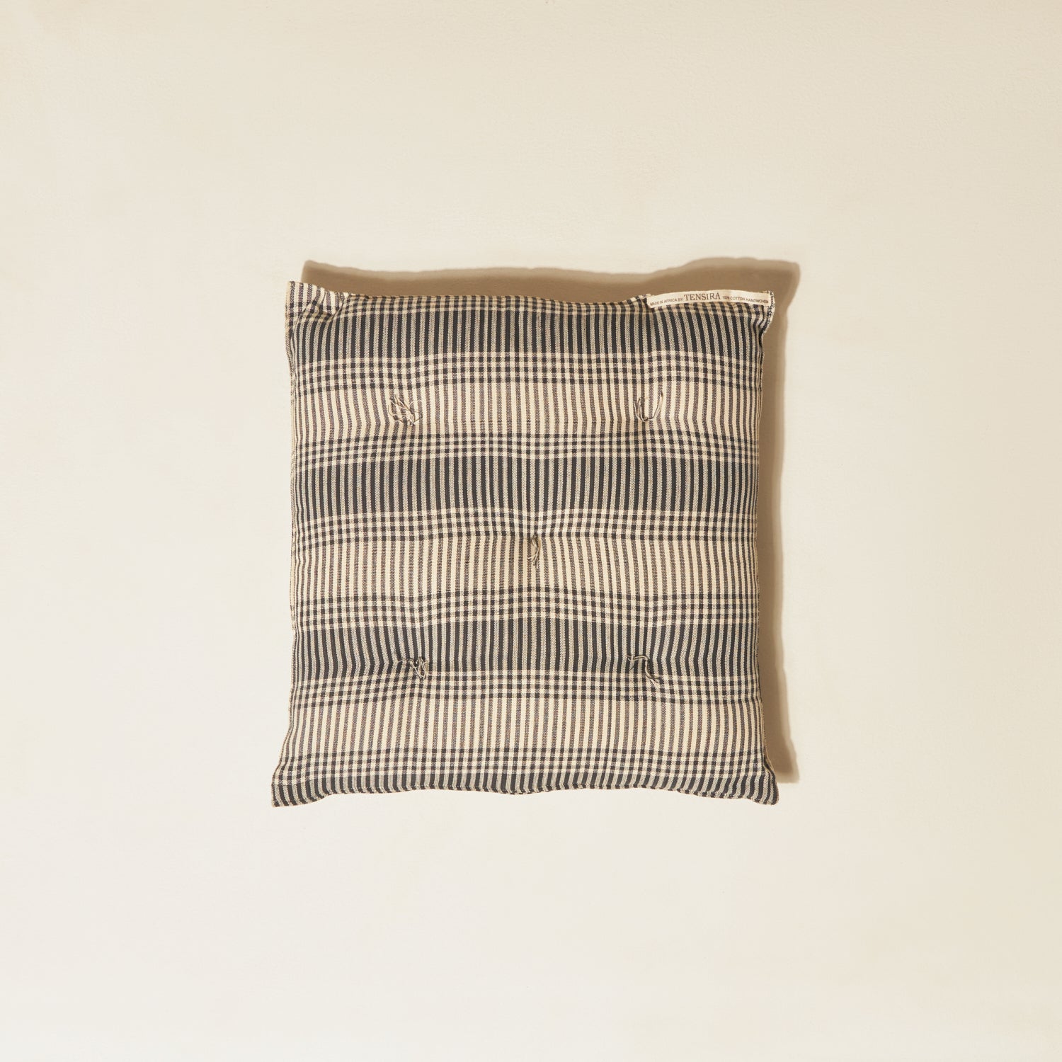 Goodee-Tensira-Chair Cushion - Color - Black & Off-White Tartan