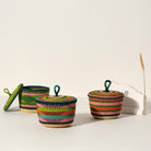Goodee-Baba Tree-Small Banasco Basket With Lid - Color - multicolor