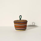Goodee-Baba Tree-Small Banasco Basket With Lid - Color - Orange & Pink